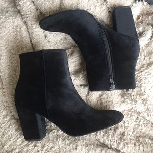 Black Velvet Booties